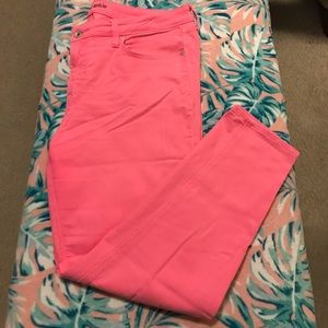 JCP Skinny Ankle Jeans in Punch Pink